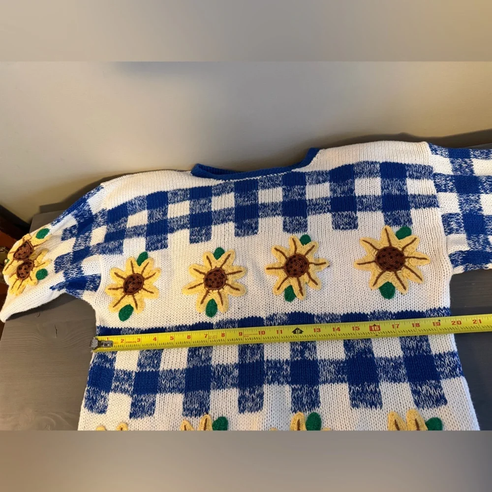 Vintage PBJ Sport Sunflower Knit Sweater